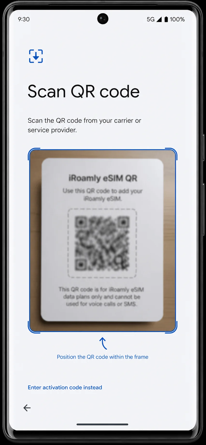 Place the QR Code 6 Pro Place the QR Code 6 Pro