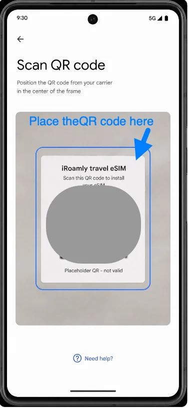 Place the QR Code 7 Place the QR Code 7
