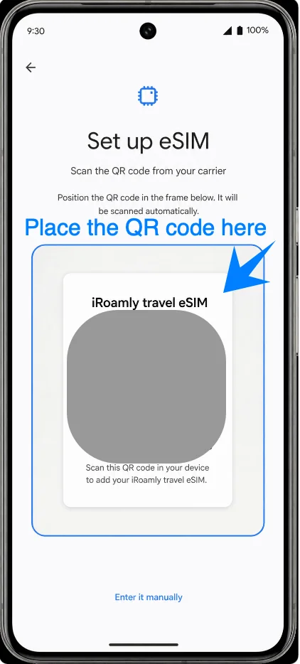 Place the QR Code 8 Pro