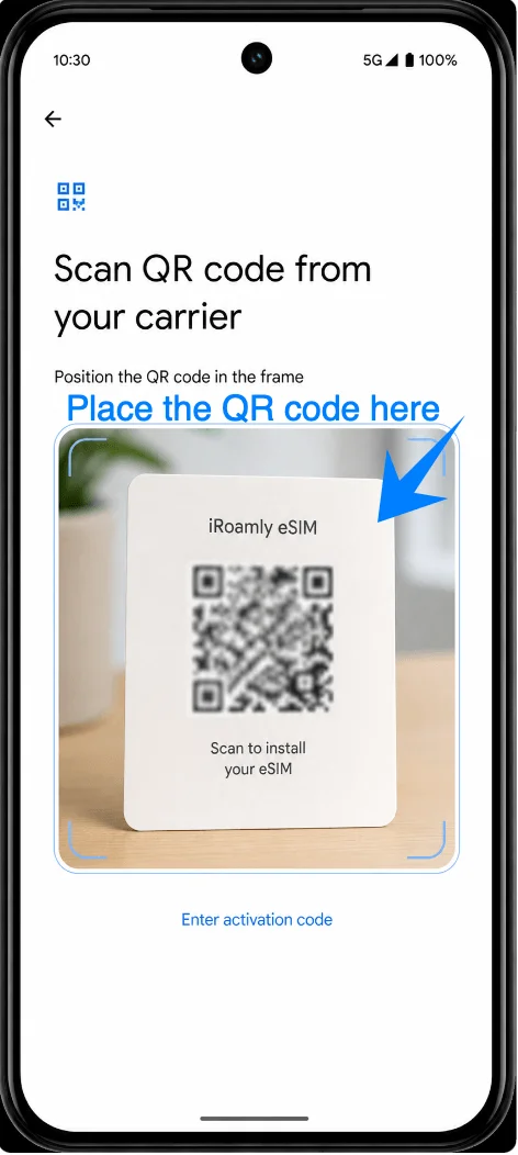 Place the QR Code 9 Pro XL