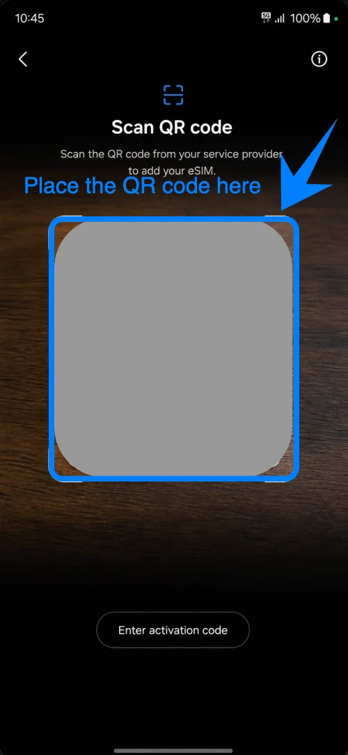 Place the QR Code A17 Place the QR Code A17