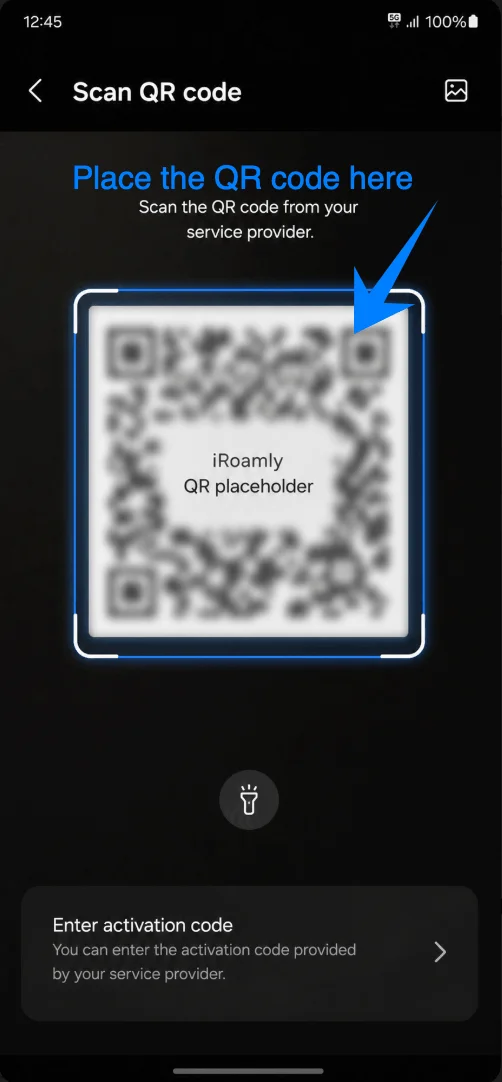 Place the QR Code A55