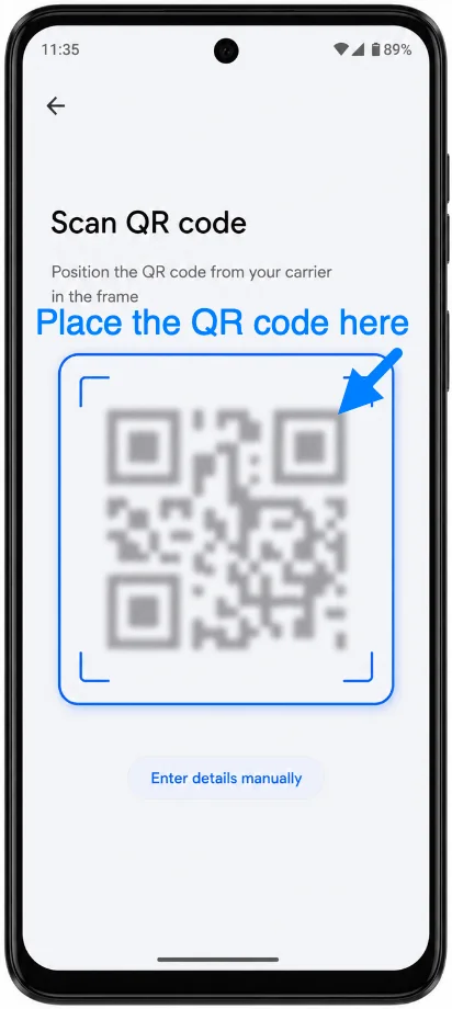 Place the QR Code G54