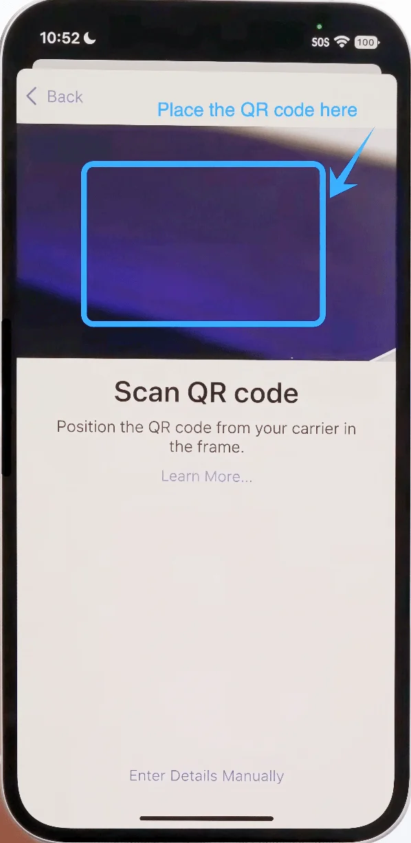 Place QR Code Here iPhone 13 Pro