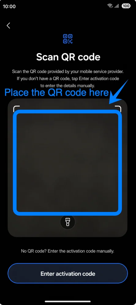 Place the QR Code Note20
