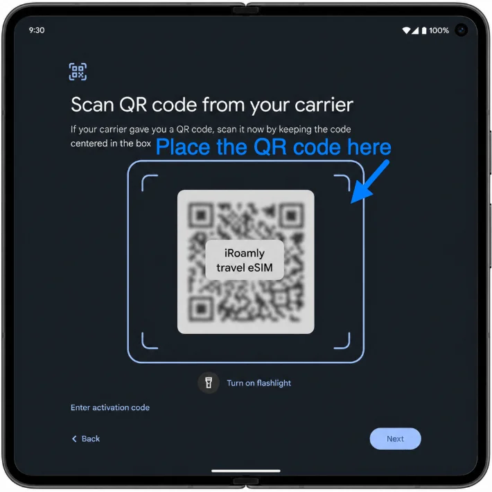 Place the QR Code Pixel Fold