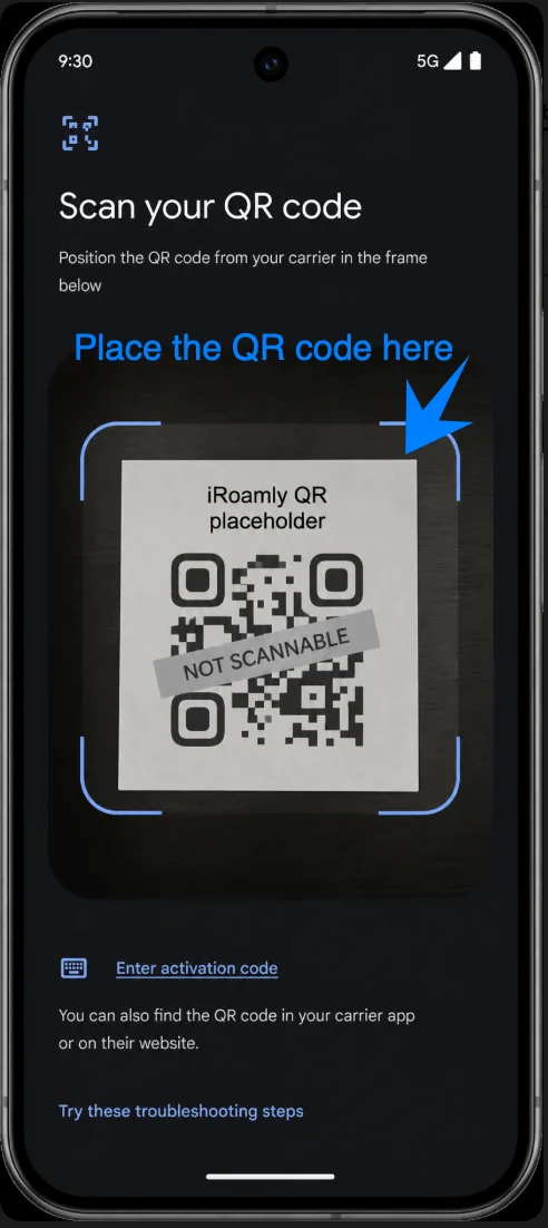 Place the QR Code Pixel 10
