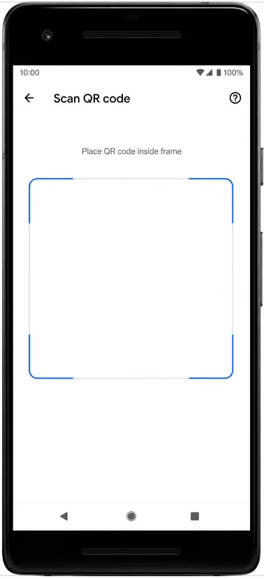 Place the QR Code (Pixel 2)