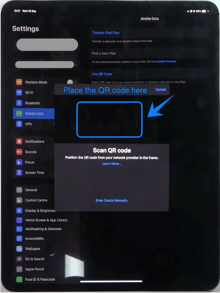 Place the QR Code Pro 13 Inch Place the QR Code Pro 13 Inch
