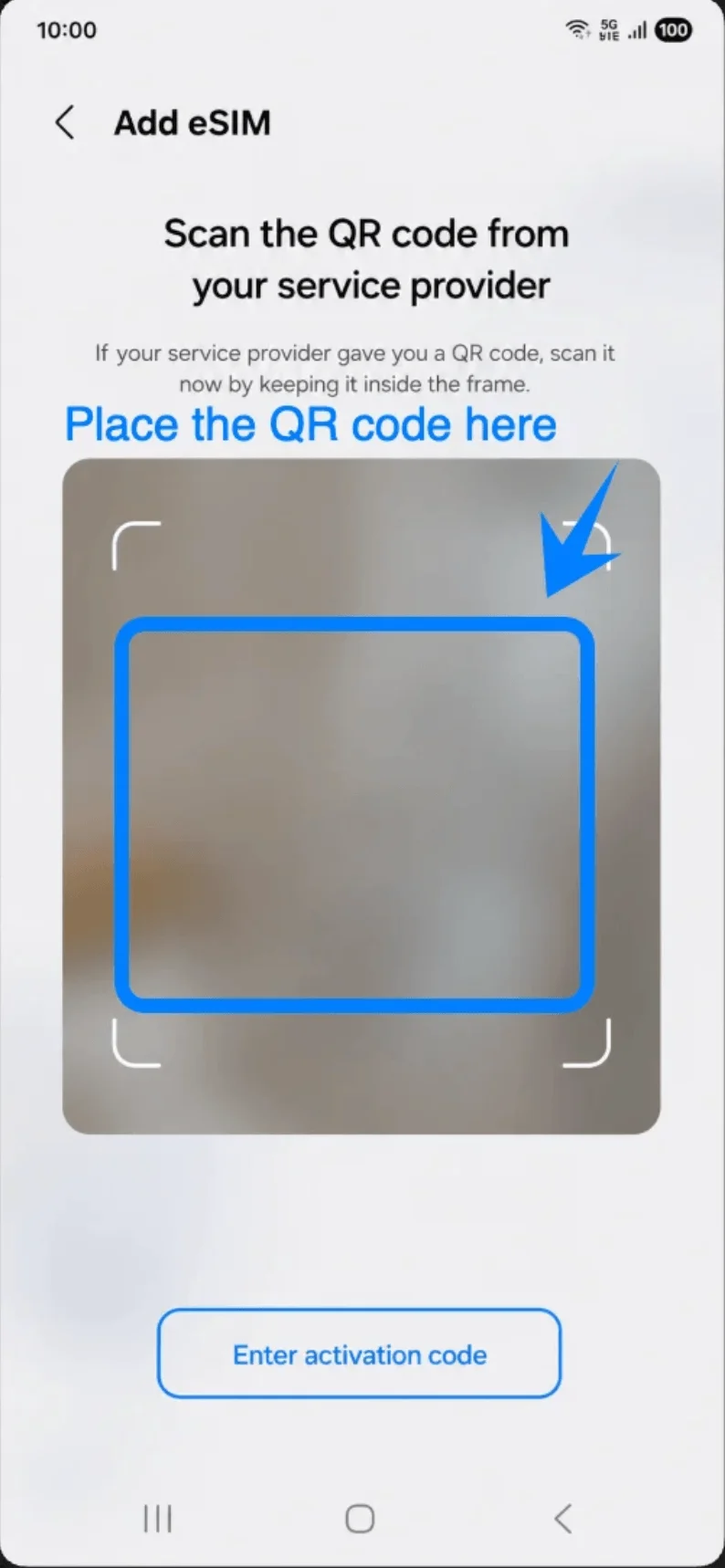 Place the QR Code S24FE