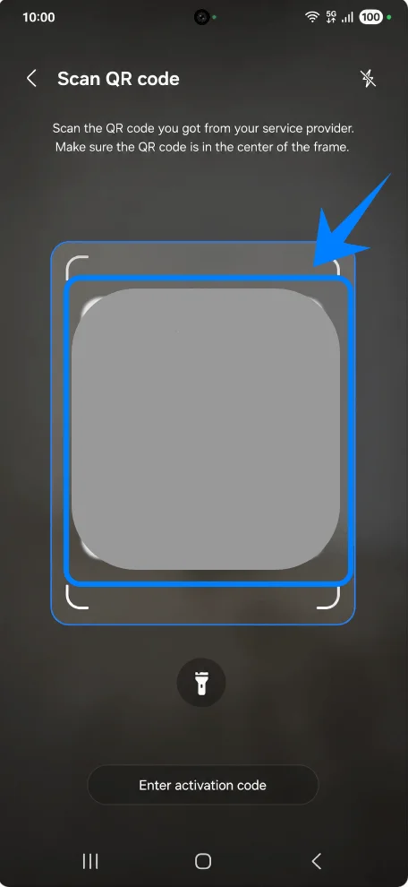 Place the QR Code S24P