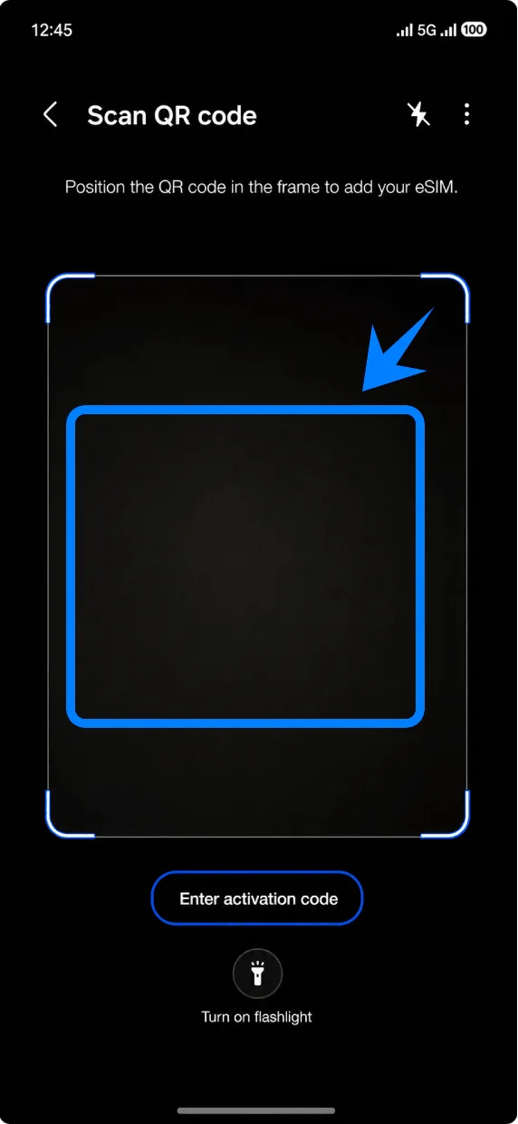 Place the QR Code S25