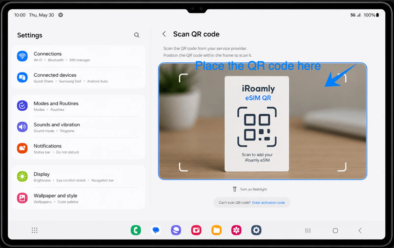 Place the QR Code S9 Ultra
