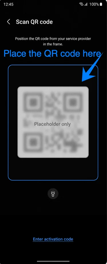 Place the QR Code Z Flip3 Place the QR Code Z Flip3