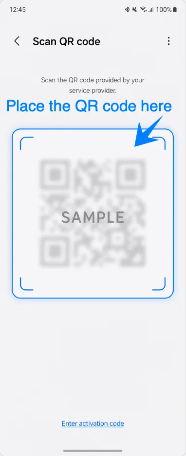 Place the QR Code Z Flip4