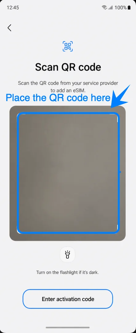 Place the QR Code Z Flip5 Place the QR Code Z Flip5