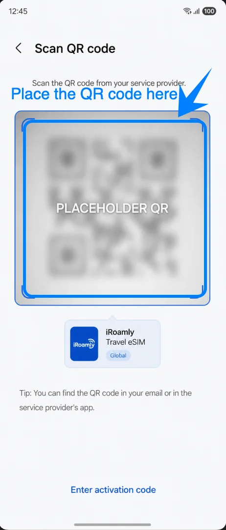 Place the QR Code Z Flip7