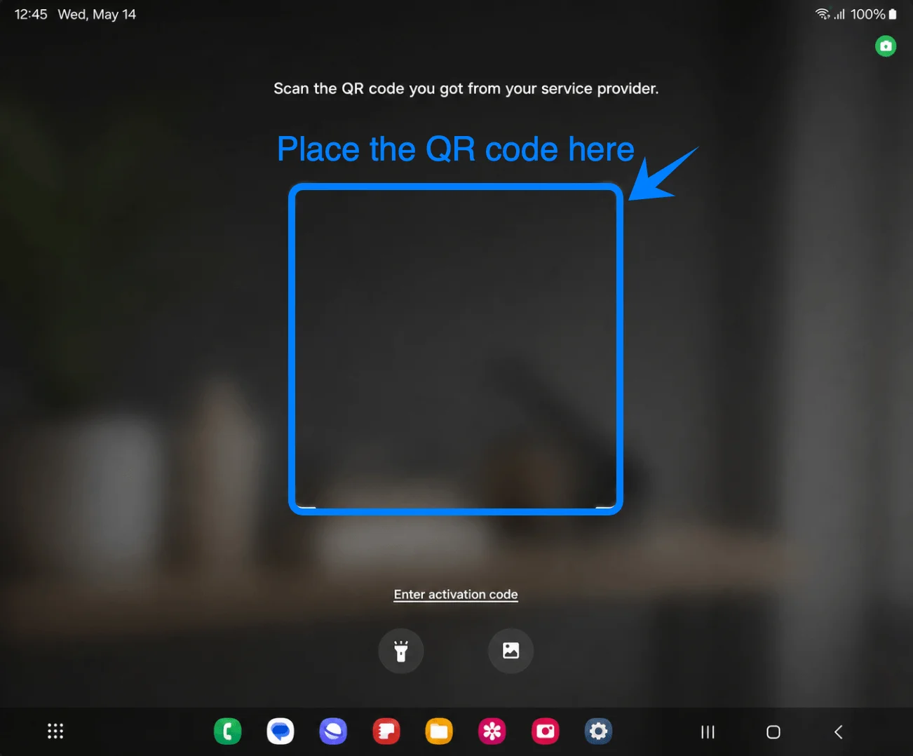 Place the QR Code Z Fold4