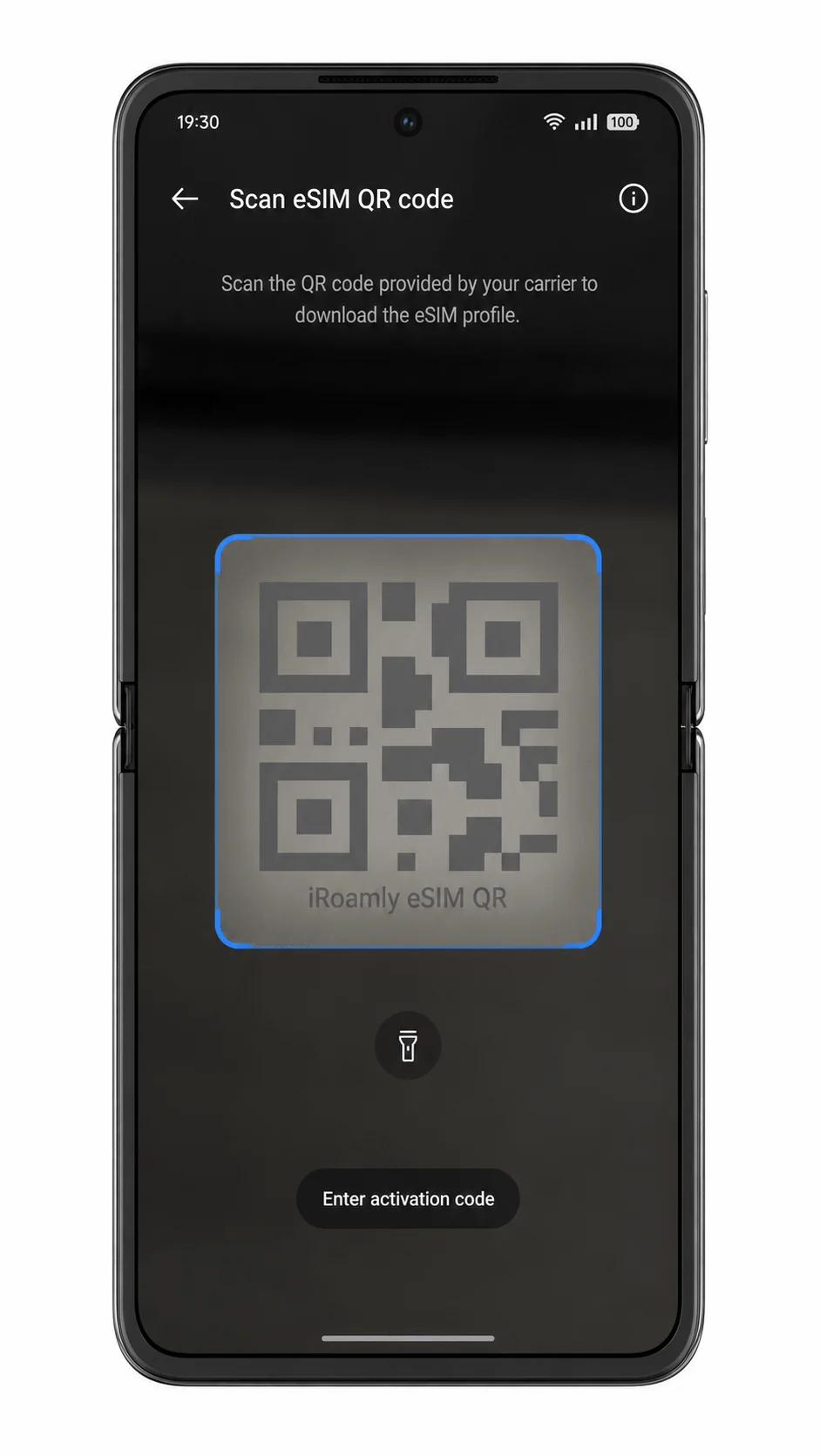 OPPO Find N3 Flip eSIM QR Code OPPO Find N3 Flip eSIM QR Code