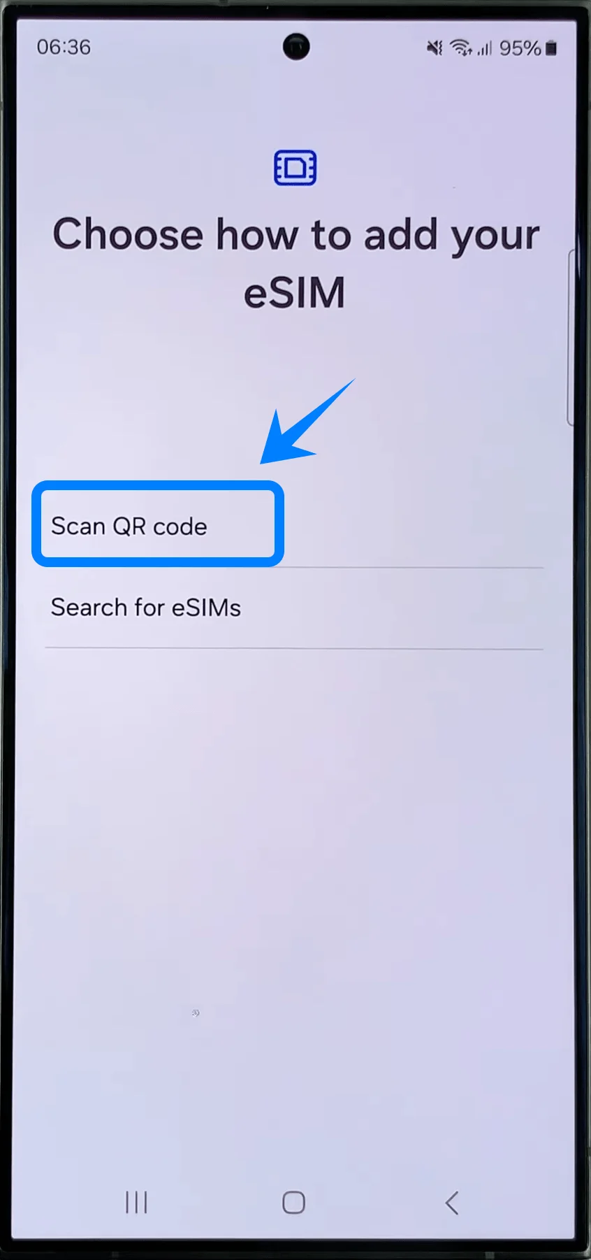 Scan QR Code S24 Ultra