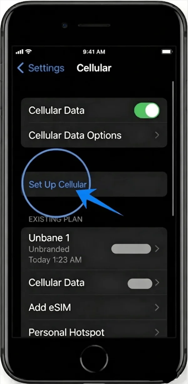 Set Up Cellular SE 3
