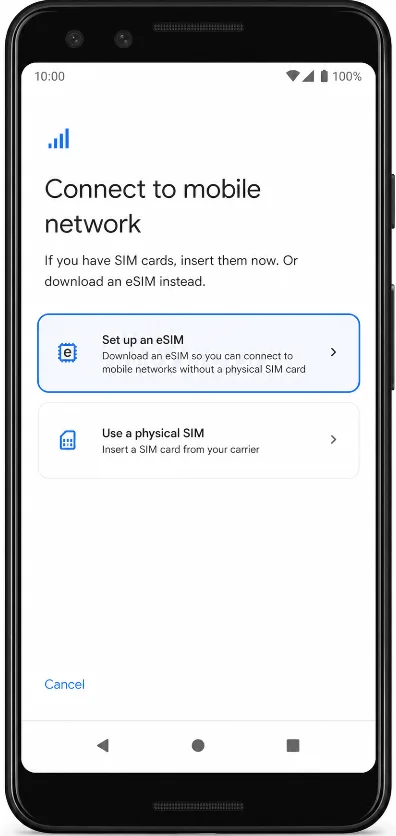 Set Up eSIM 4 XL Set Up eSIM 4 XL