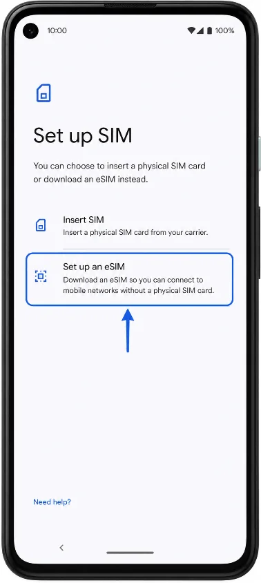 Set Up eSIM 5a