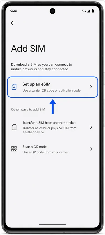Set Up eSIM 7 Set Up eSIM 7