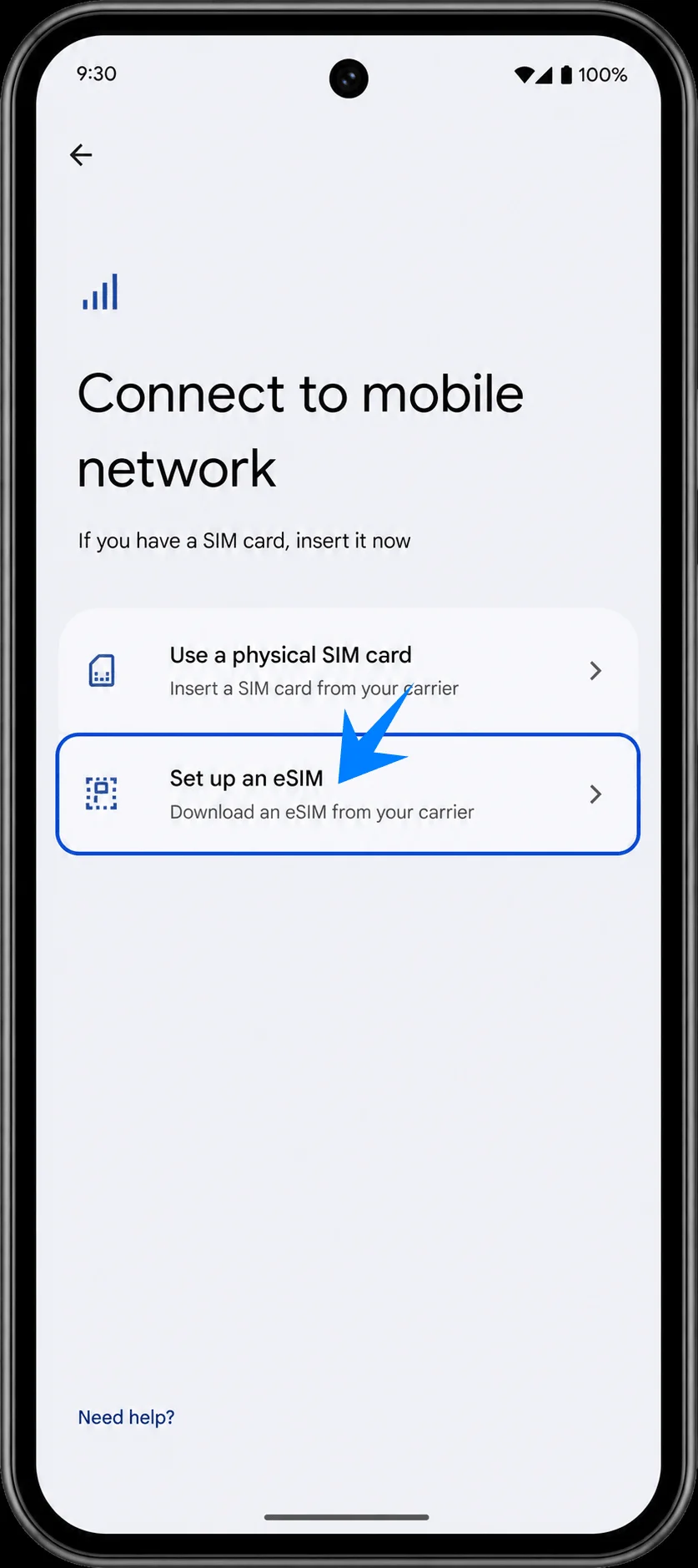 Set Up eSIM Pixel 9a