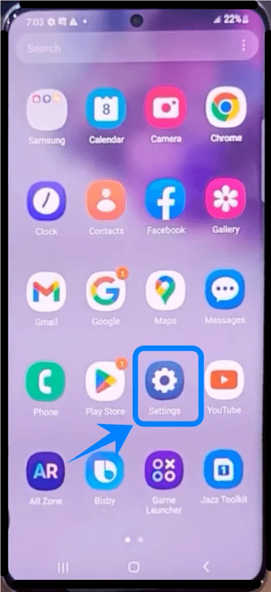 Settings S21 Plus Impostazioni S21 Plus