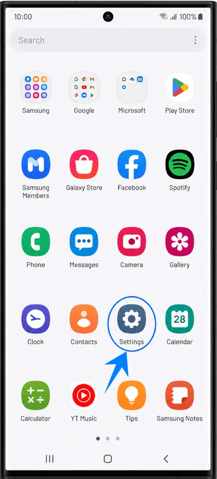 Settings S22 Ultra