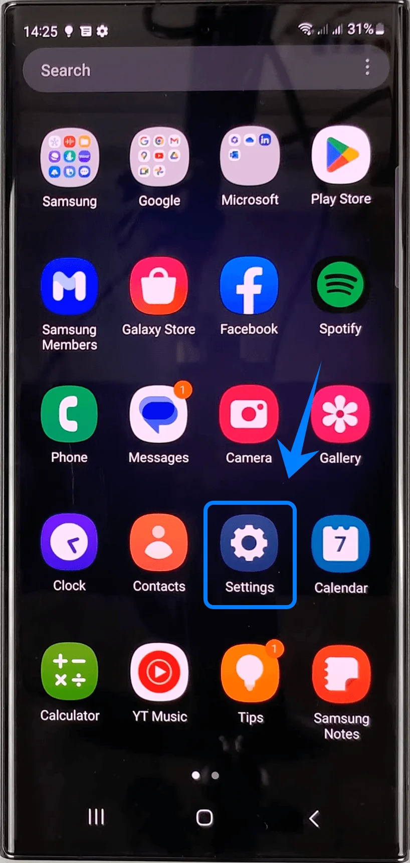Settings S23 Ultra