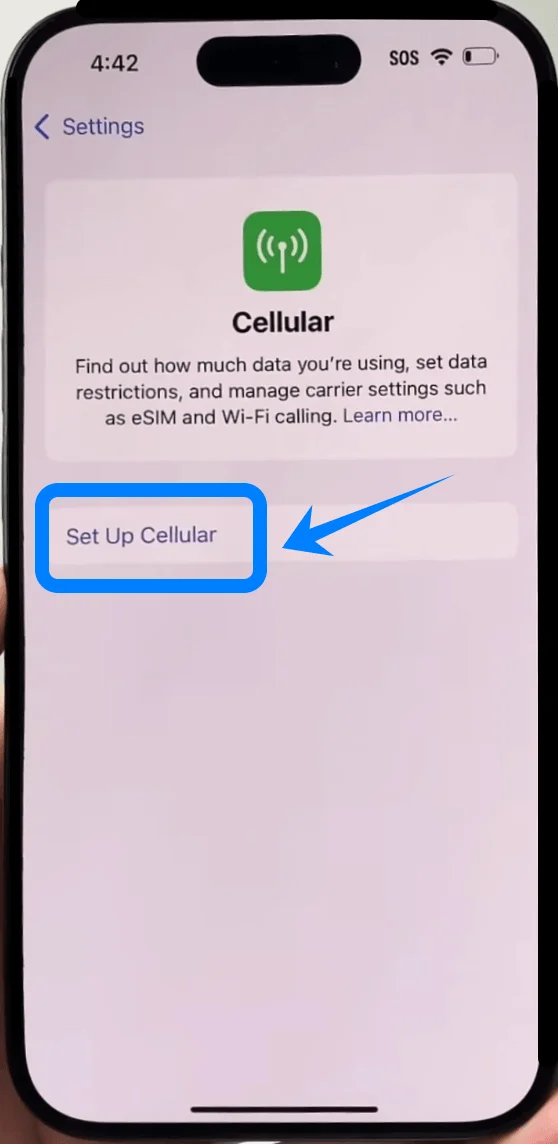 Set Up Cellular 14 Pro