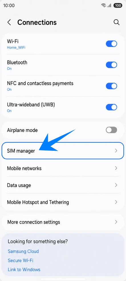 SIM Manager Note20