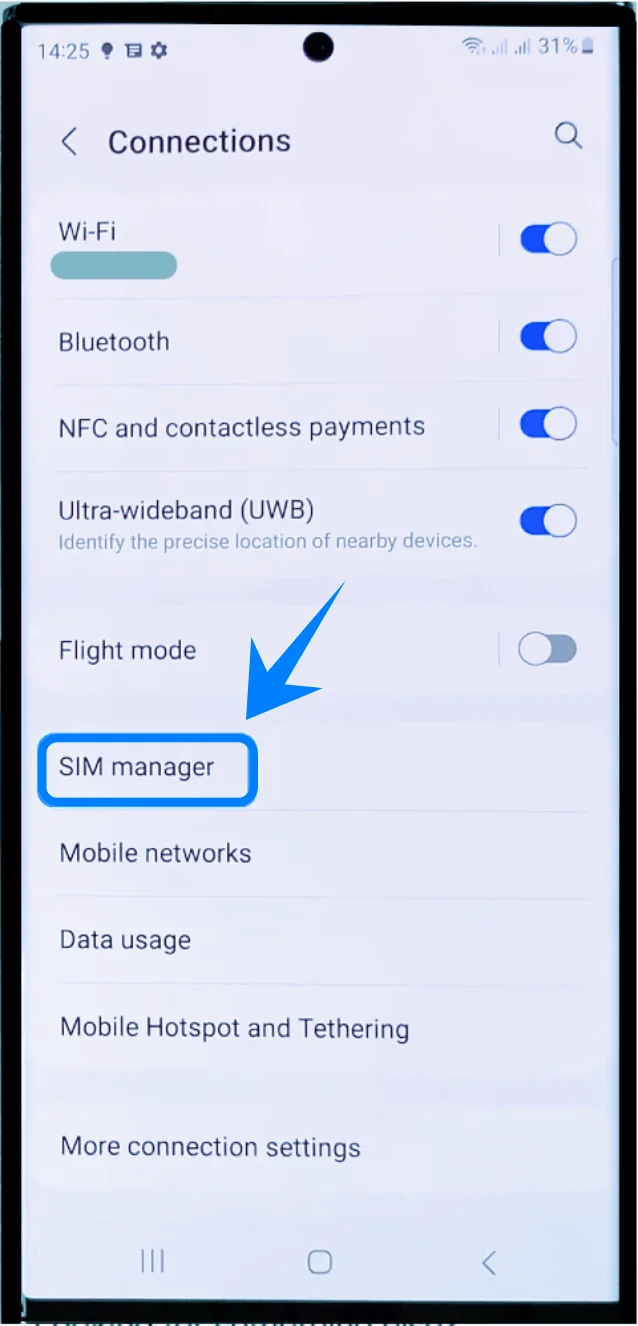 SIM Manager S23 Ultra