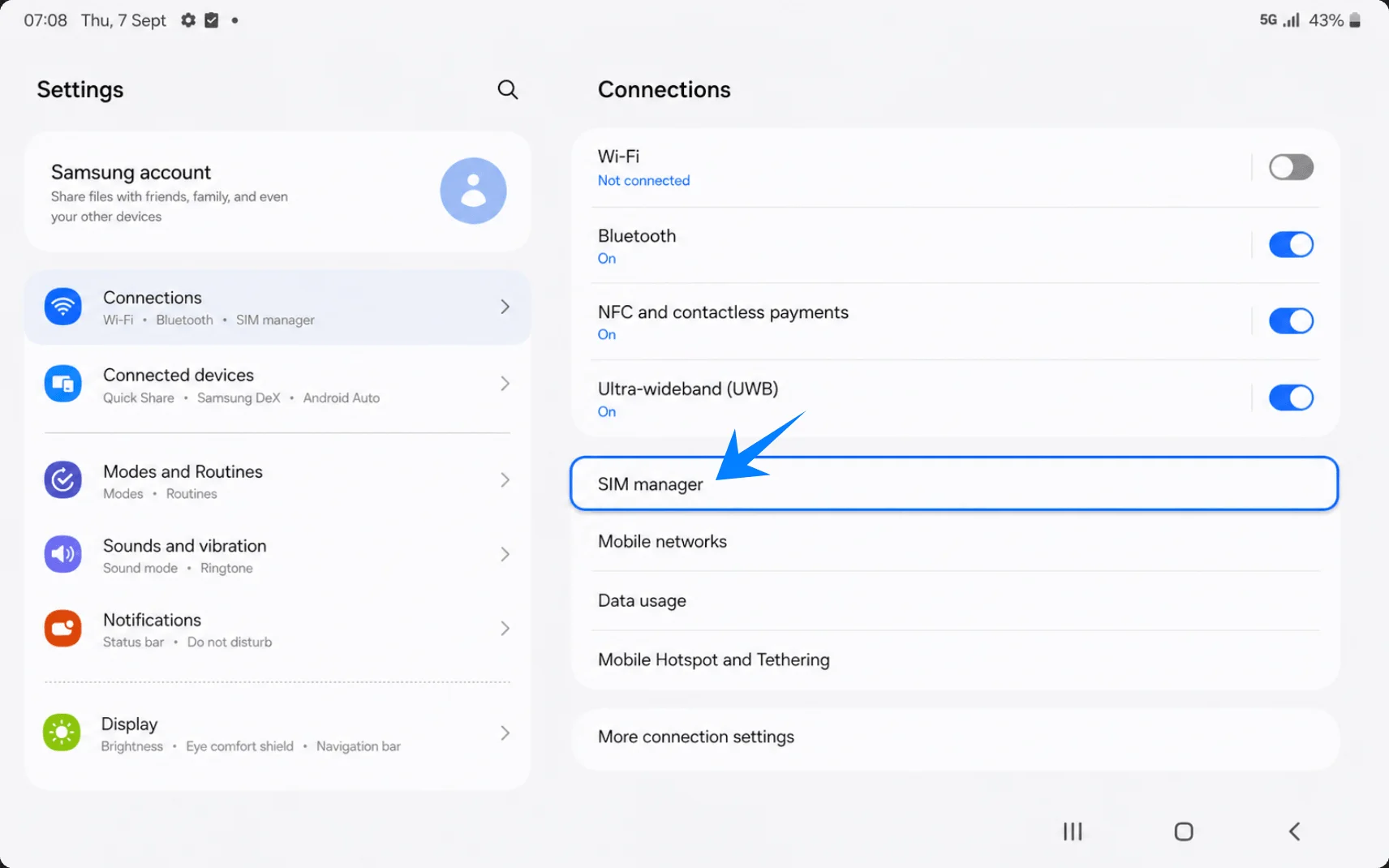 SIM Manager Tab S9