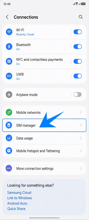 SIM Manager Z Flip7 FE