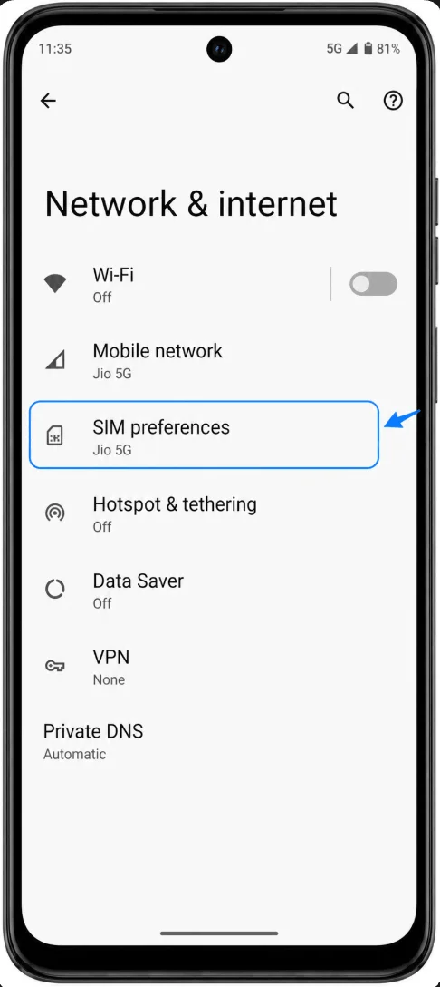 SIM Preferences G53