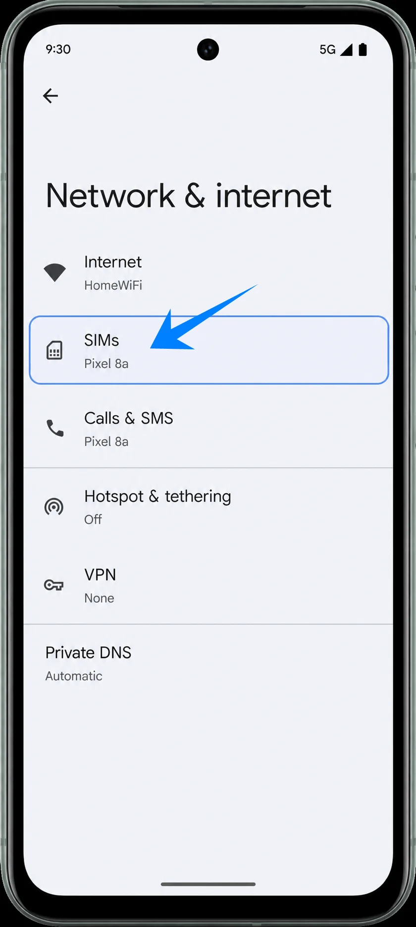 SIMs Pixel 8a