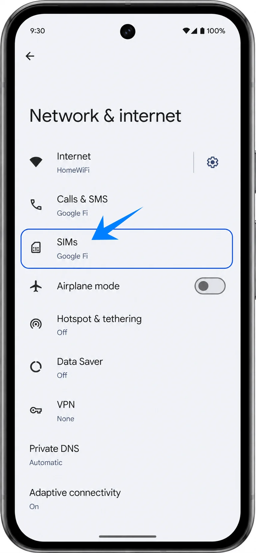 SIMs Pixel 9a