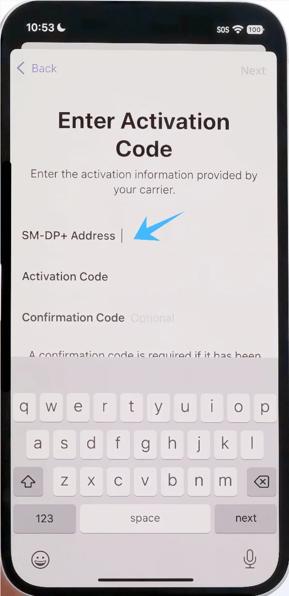 SM-DP Address iPhone 13 Pro