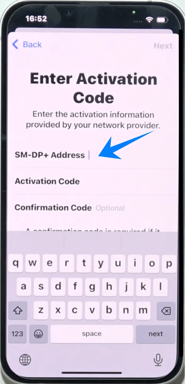 SM-DP Address 14 Plus