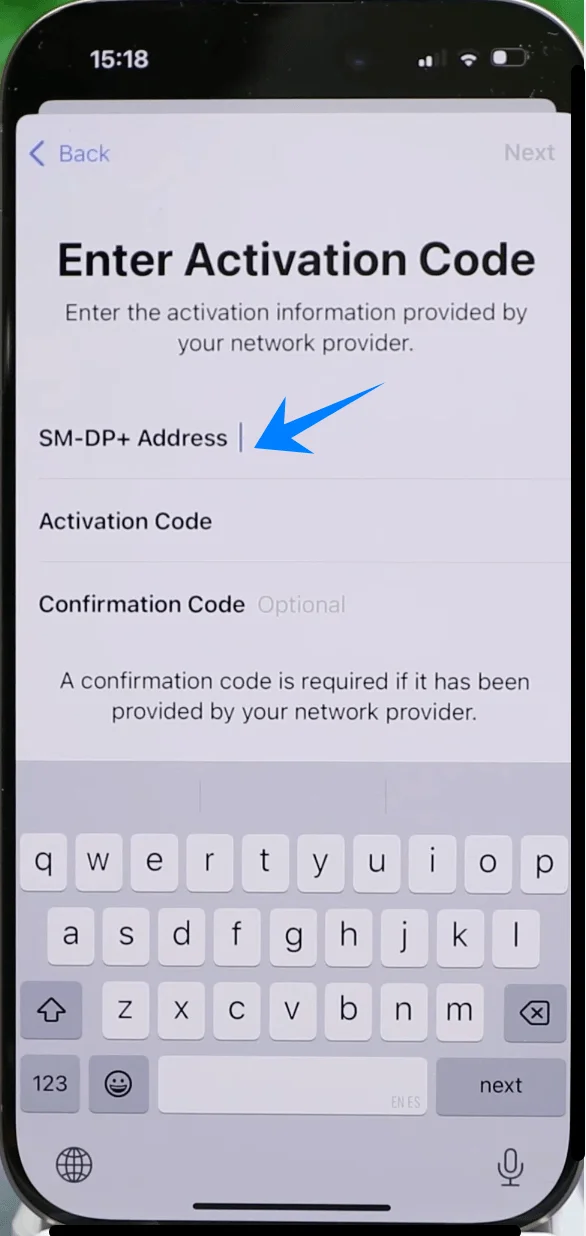 SM-DP Address 15 Pro