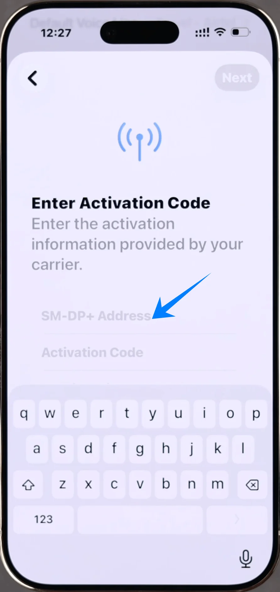 SM-DP Address 17 Air