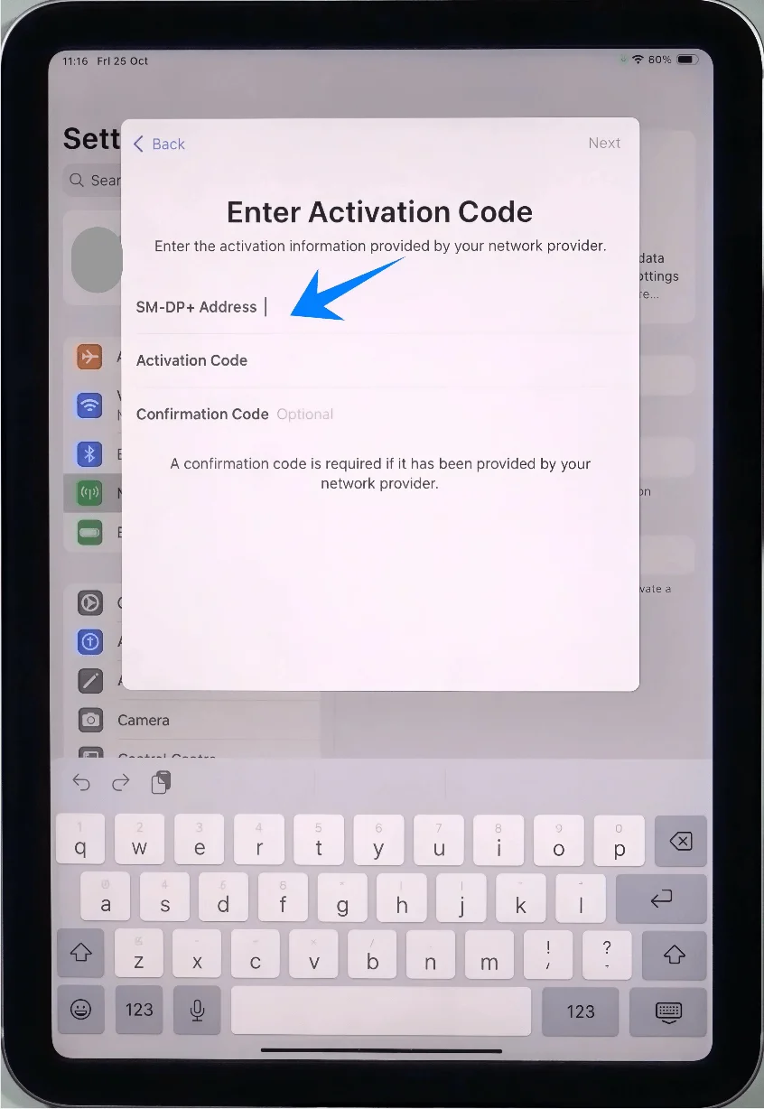 SM-DP Address iPad Mini SM-DP Address iPad Mini