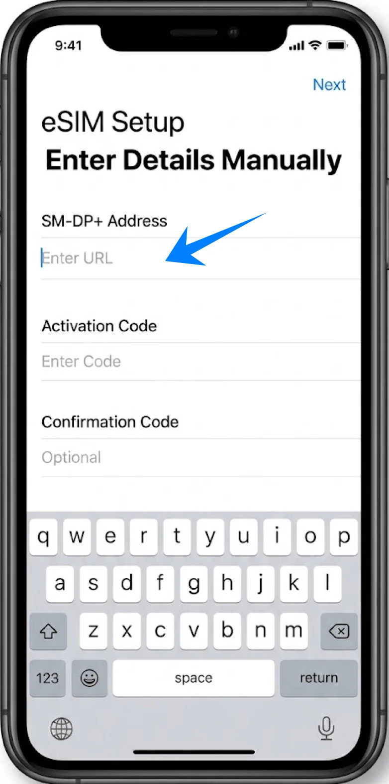 SM-DP Address XR