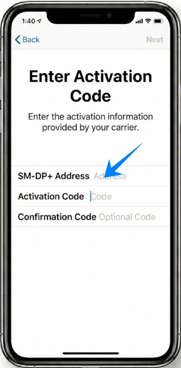 SM-DP Address XS Max SM-DP Address XS Max
