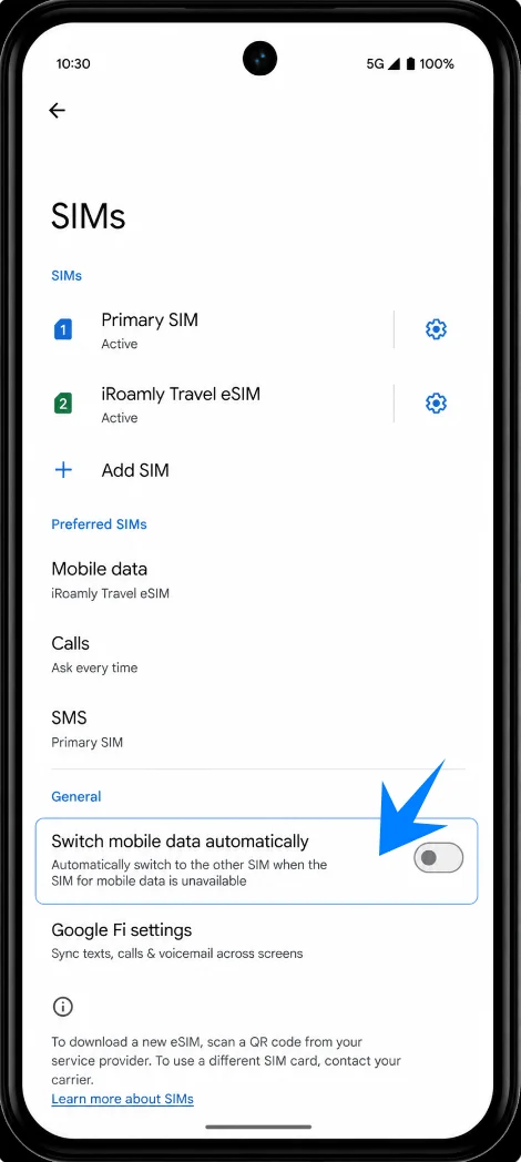 Switching Data 9 Pro XL