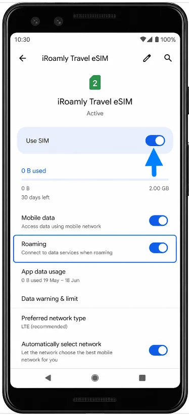 Use eSIM 3