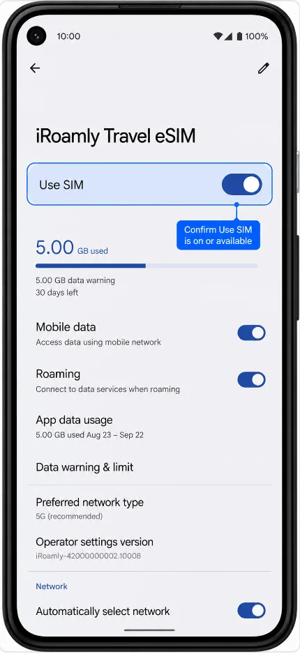 Use eSIM 4a Use eSIM 4a